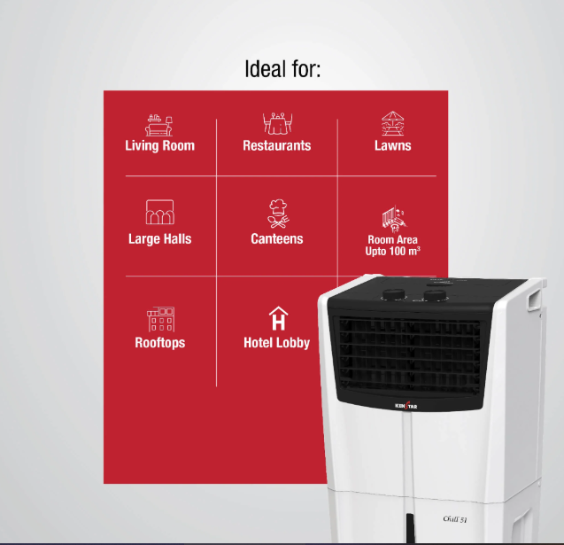 JETT Honey Comb 51 Litres Personal Desert Cooler (White) - Image 2